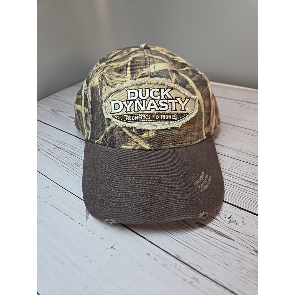 Duck Dynasty hat "Rednecks to Riches" distressed camouflage adjustable‎ cap